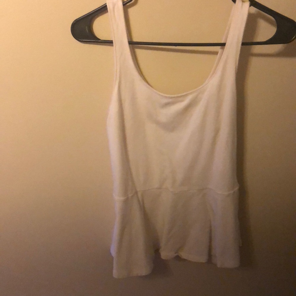 Express Peplum Shirt in White